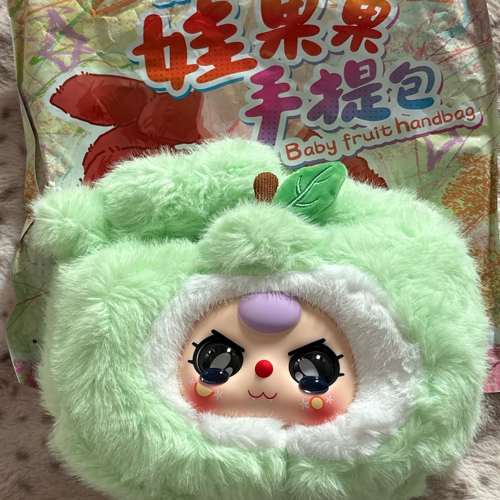 Baby Three Baby Fruit Handbag CONFIRMED Green Apple with Special Crying Eyes